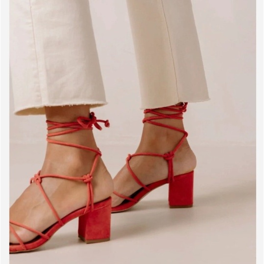 NWOT Alohas Paloma Leather Sandal Sophie Suede Orange Red Women EU 39 US (8-8.5) - Picture 10 of 11